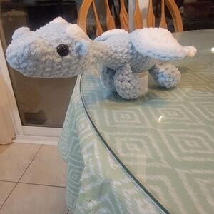 Handmade Crochet Plush Blue Dragon Stuffed Animal